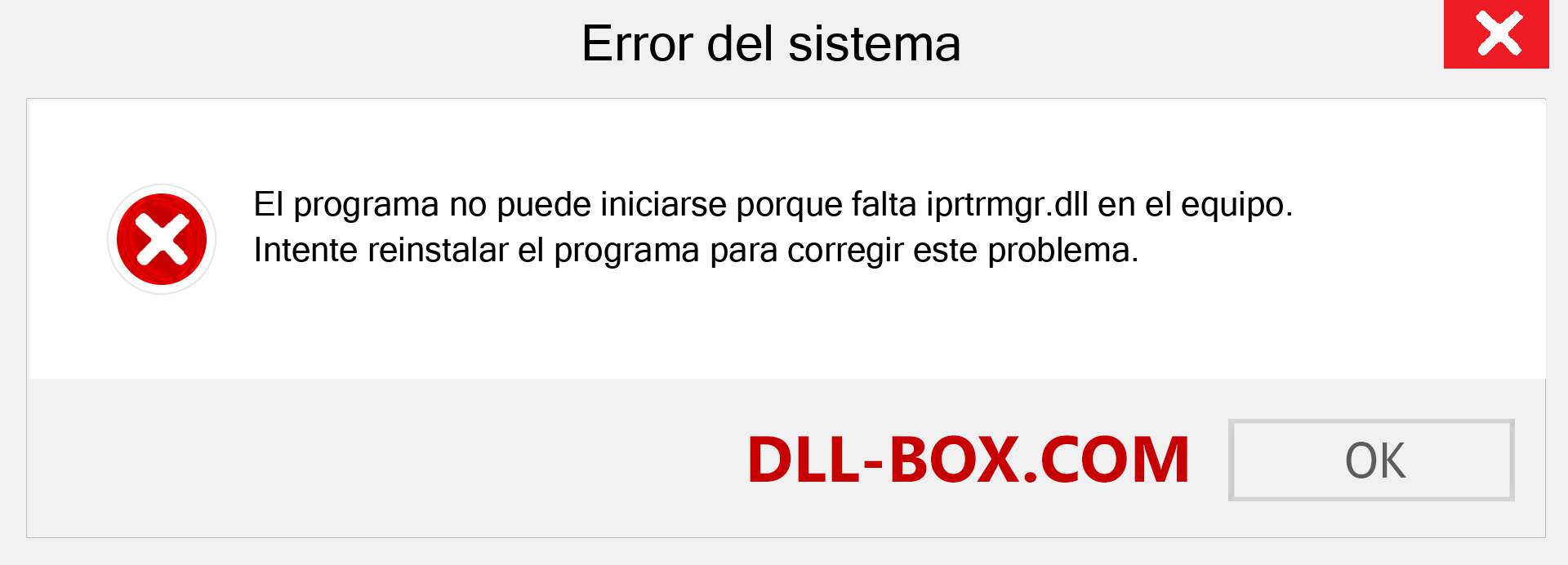 ¿Falta el archivo iprtrmgr.dll ?. Descargar para Windows 7, 8, 10 - Corregir iprtrmgr dll Missing Error en Windows, fotos, imágenes